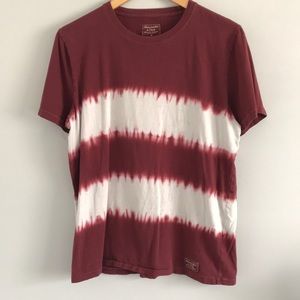 Abercrombie & Fitch Shirt, Size M, Colour Burnt Red & White Tie-dye.